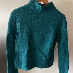 Women's Teal Turtleneck Sweater